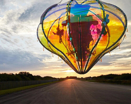 jellyfish-like balloon installation is the first large-scale artwork to fly into space