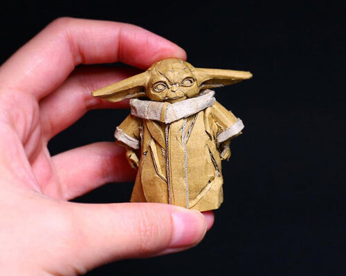 monami ohno carves out cardboards to form astonishing intricate sculptures