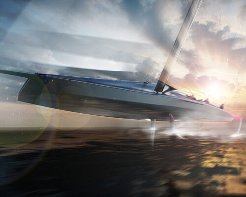 pininfarina unveils persico F70, a sleek foiling 'hyperboat' engineered to fly on water