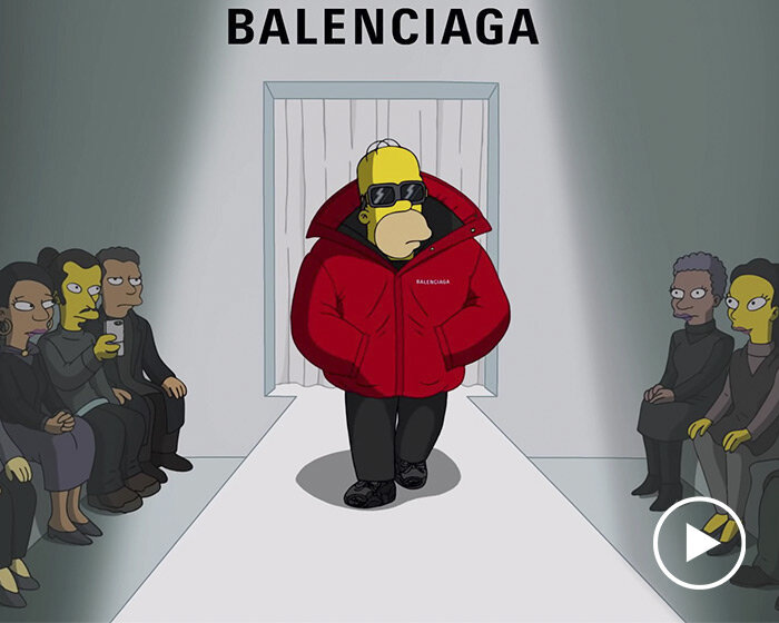 balenciaga secures catwalk debut from homer simpson at paris fashion week