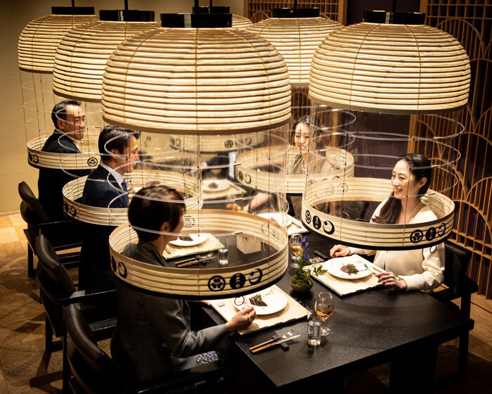 enjoy a facemask-free dinner under transparent lanterns in tokyo