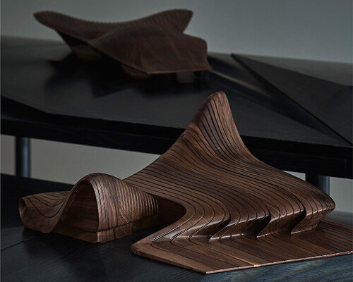 zaha hadid's designs reproduced in wood by karimoku for collaborative tokyo exhibition