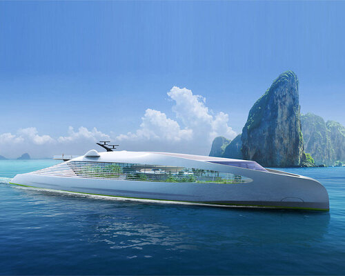 zero-carbon superyacht by 3deluxe features on-board cultivation garden