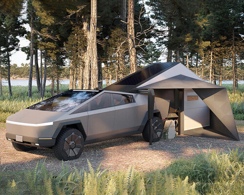 FORM is an expandable and detachable pickup camper for the tesla cybertruck and more