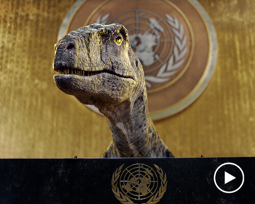 don't choose extinction — a dinosaur at the UN urges world leaders