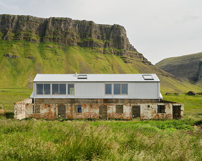 bua studio converts dilapidated barn in iceland into artist's studio and dwelling