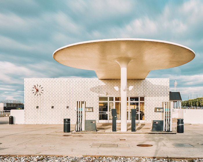 arne jacobsen's 1930s gas station photographed by david altrath