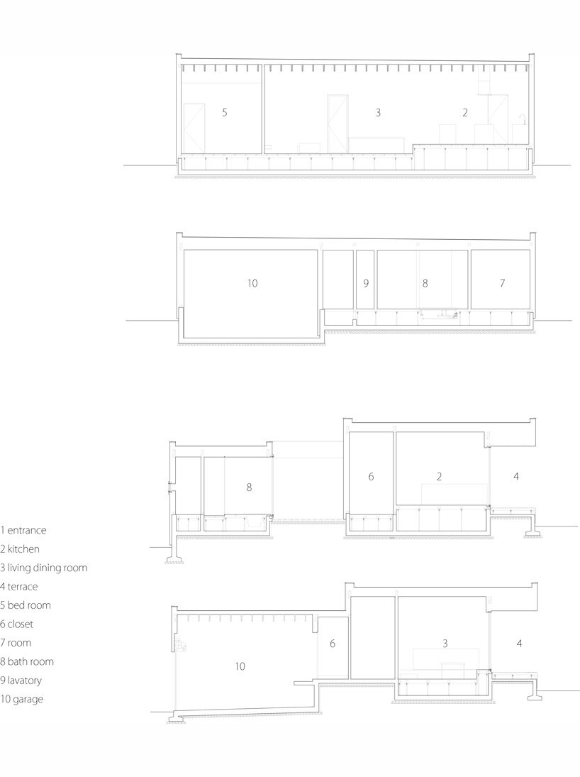 HIBINOSEKKEI plans OH house around an internal courtyard in japan