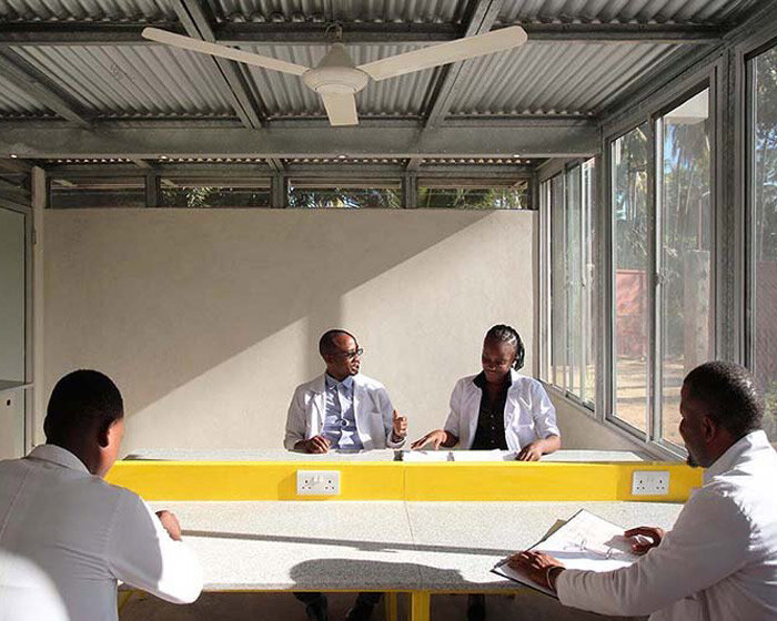 ingvartsen architects designs a passively cooled research lab in tanzania