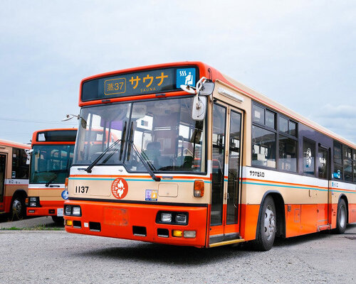 disused japanese bus gets a second life as mobile sauna