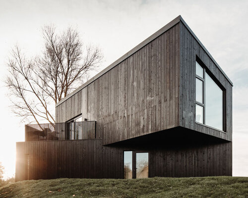 koto design completes cantilevered 'falcon house' in the cotswolds