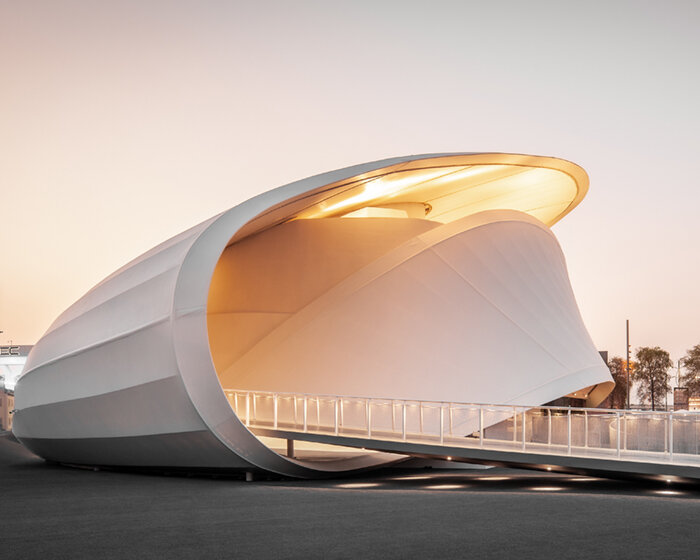 at expo 2020 dubai, metaform architects' luxembourg pavilion takes shape as a mobius strip