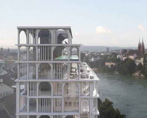 kohlerstraumann envisions its 'merian' tower in basel as a stack of modern arcades