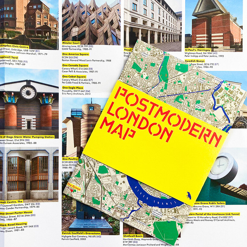 new map celebrates london's postmodern heritage, highlighting works by ...