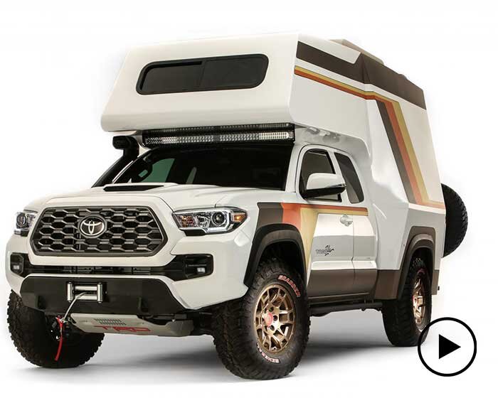 toyota's old-school tacozilla camper fuses downsizing with outdoor adventure