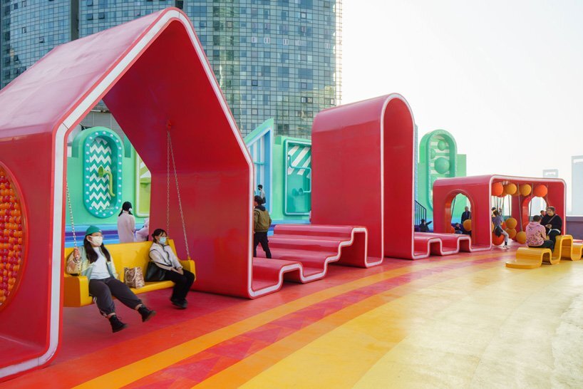 100architects' vibrant rooftop intervention invites you over the