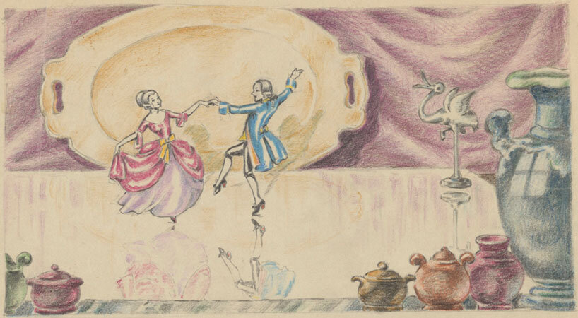 disney studio artist, the china shop, story sketch, 1934 | walt disney animation research library © disney