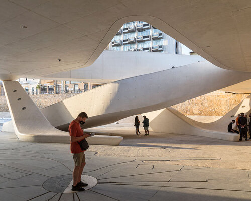 zaha hadid architects transforms dried moat in cyprus into fluid streetscape