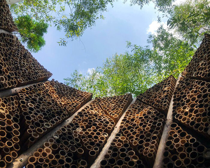 AREP builds cooling bamboo tower as sustainable alternative to modern AC solutions