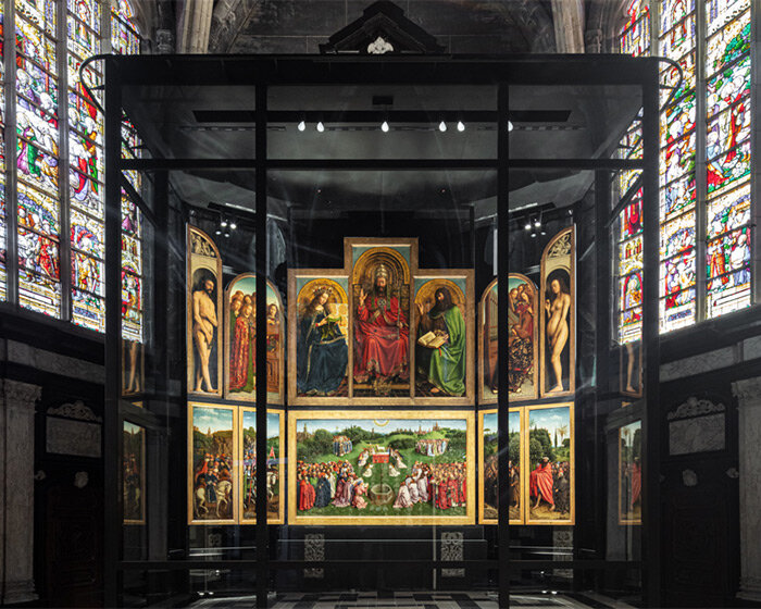 the ghent altarpiece takes center stage in belgium cathedral renovation by bressers architects