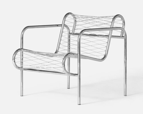 dan svarth's wire lounge chair marries comfort with an industrial look