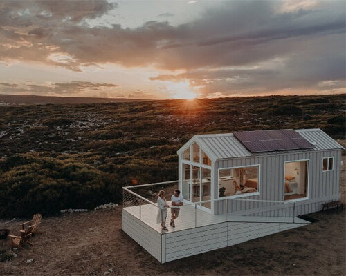 off-grid tiny cabin in australia offers luxurious accommodation & sweeping seafront views