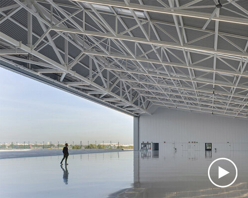 ERRE completes new private terminal at valencia airport wrapped in a metallic envelope