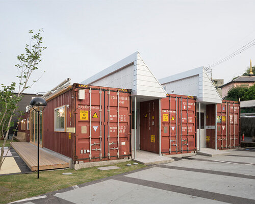 second-hand shipping containers form 'kotobuki' cheese factory by micelle in japan