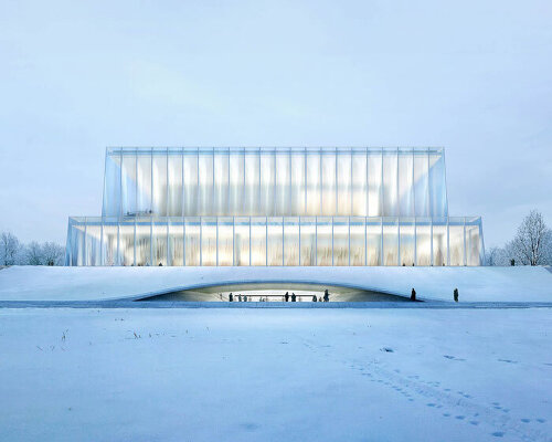 luca poian forms proposes a luminous, translucent concert hall in vilnius