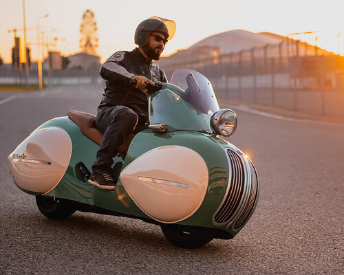 nmoto drives BMW motorcycle into golden age with art deco streamliner kit