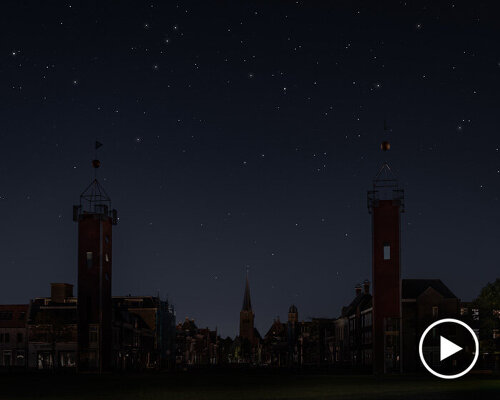 daan roosegaarde and UNESCO switch off a dutch city's lights to see the stars as heritage