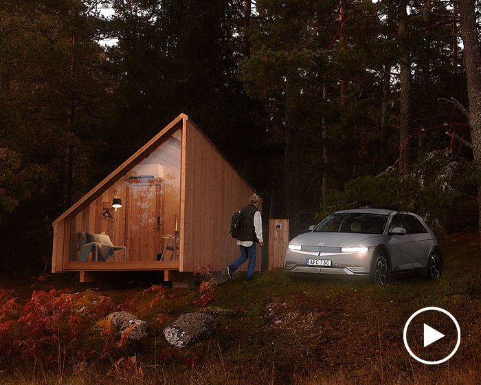 plug n’ stay with hyundai's IONIQ 5 powered cabin in the woods