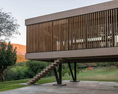 this house by barrionuevo villanueva arquitectos floats among argentina's forested hills