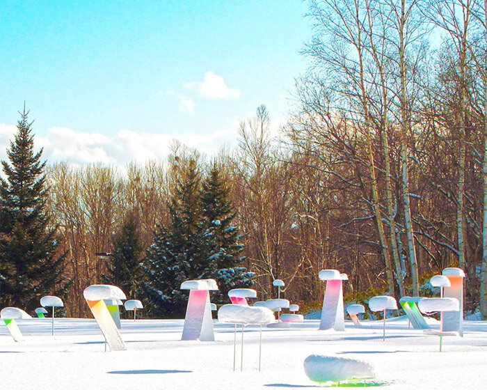 toshihiko shibuya creates his biggest winter land art to date in sapporo, japan