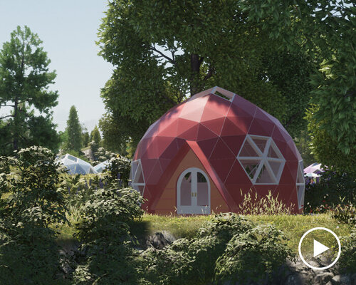 geoship installs the world's first ceramic geodesic dome in california