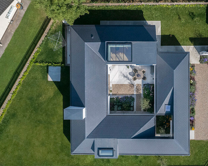 internal courtyard highlights vernacular characteristics of irish rural home by DUA architects