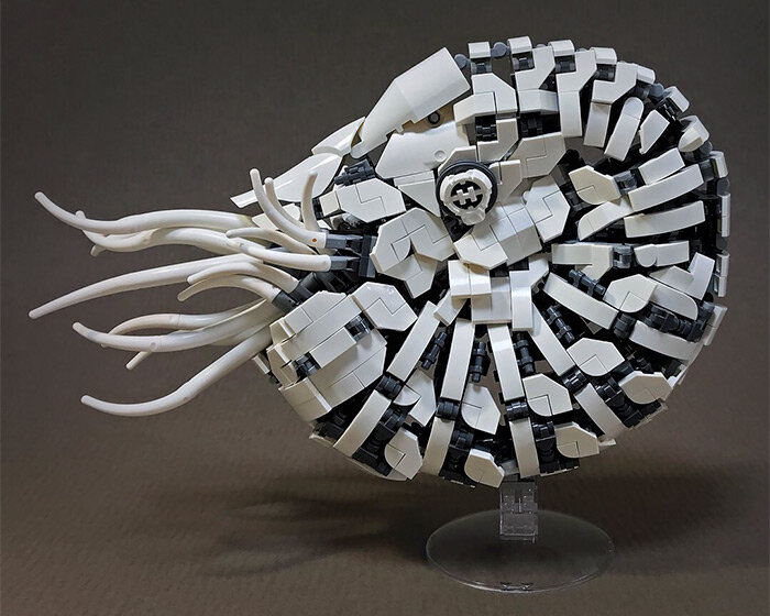 intricate LEGO sculptures by mitsuru nikaido reimagine animals as mecha-style robots
