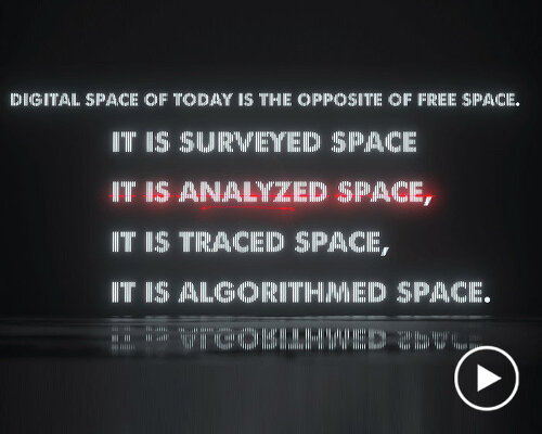 'digital space of today is the opposite of free space' - NFT by robert montgomery