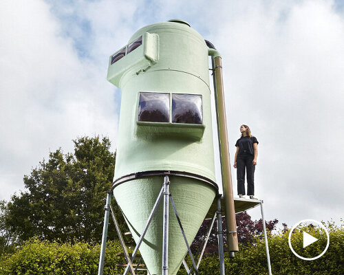 stella van beers turns a grain silo into a compact two-level dwelling