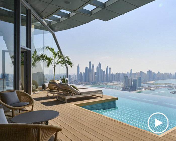 'aura skypool' by kokaistudios in dubai is the world's highest 360° infinity pool