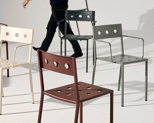 perforated surfaces shape bouroullec brothers’ new furniture line for HAY