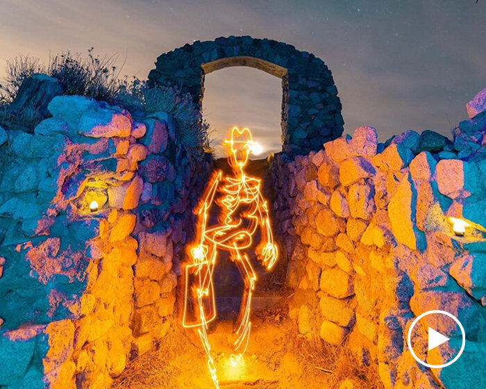 mesmerizing stop motion western is made from over 600 light paintings