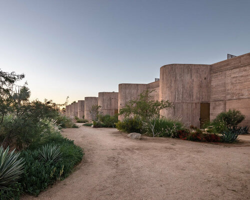 in mexico, this 'hotel paradero' honors the desert sculpted by the wind