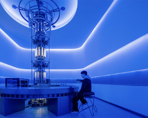 WUUX studio installs rotating cyberpunk tower inside chinese concept store