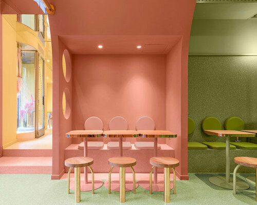 masquespacio splashes pastel colors through swimming pool-inspired ‘bun burgers’ in milan