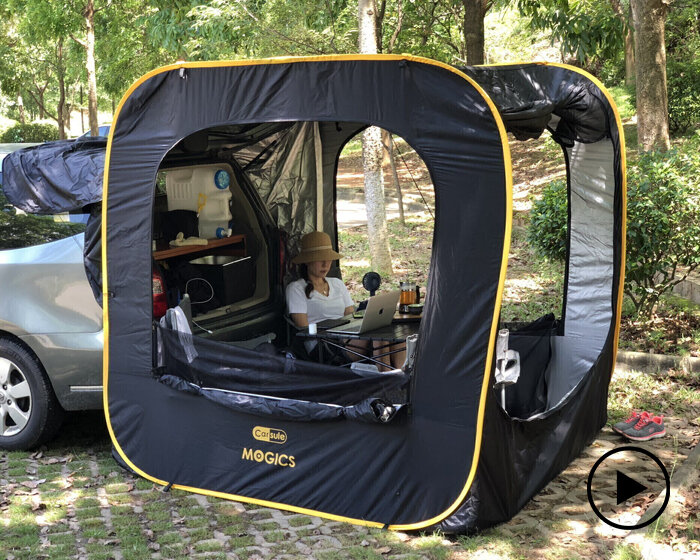 CARSULE pop-up camping tent can be attached to your car in just 5 minutes