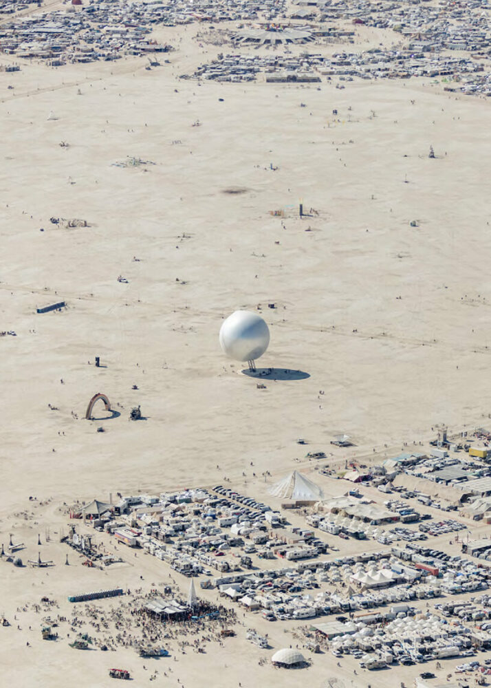 burning man, an annual nine-day gathering in the nevada desert for more than 70,000 people, installation by BIG, august 2018 (image © laurian ghinițoiu)