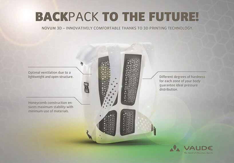 novum 3D is a 100% recyclable futuristic backpack made from mono-materials