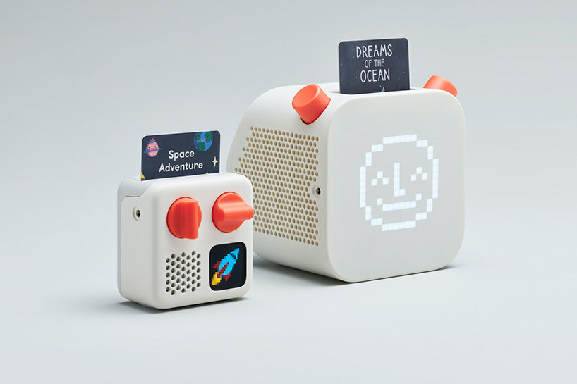 pentagram's interactive yoto mini audio box resembles our favorite walkmans