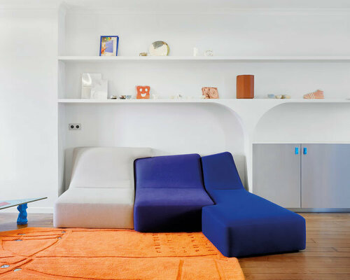 zyva studio's 'straight curves' apartment brings vibrant digital motifs to paris